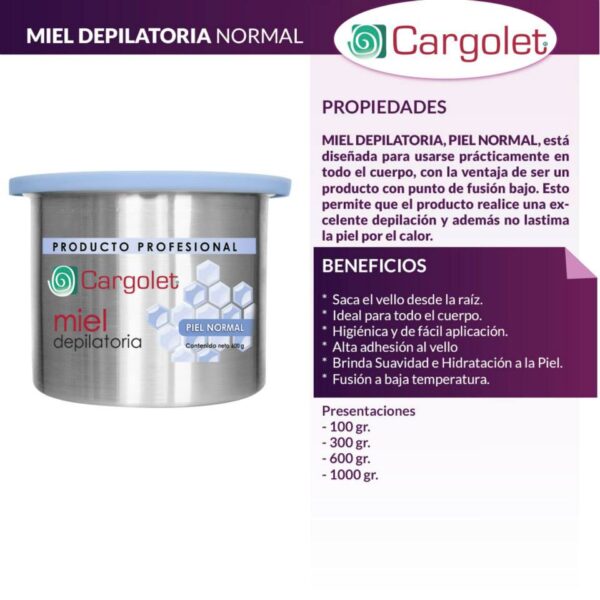 CERA DEPILATORIA PIEL NORMAL CARGOLET - Imagen 2