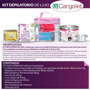 KIT DEPILATORIO DE LUJO CARGOLET