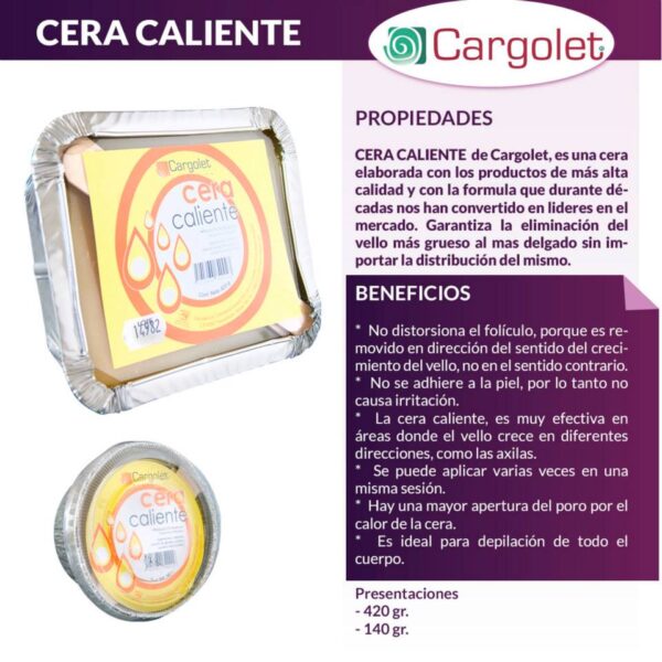 CERA CALIENTE CARGOLET - Imagen 2