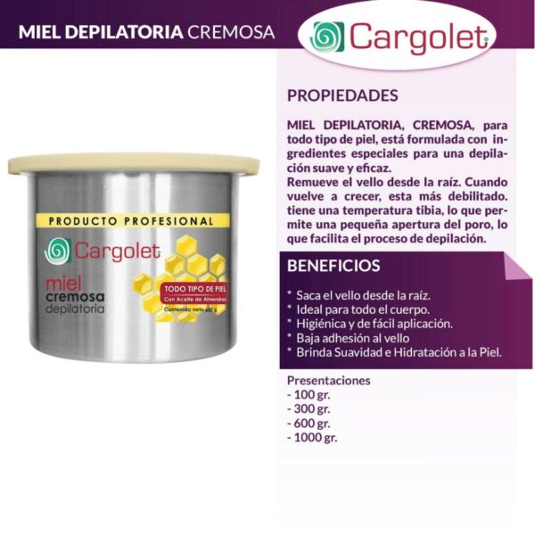 CERA DEPILATORIA CREMOSA CARGOLET