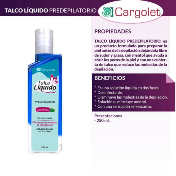 TALCO LIQUIDO CARGOLET - Imagen 2