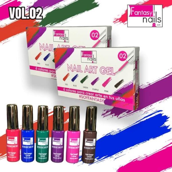 COLECCION DE GEL LINER VOL2 6PCS FANTASY NAILS