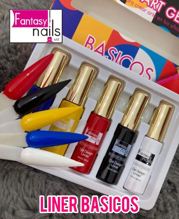 COLECCION DE GEL LINER BASICOS 5PCS FANTASY NAILS
