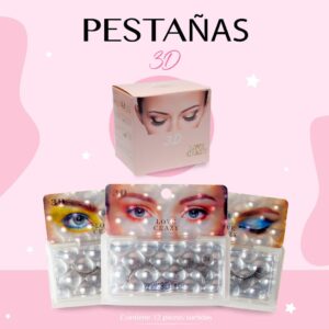 PAR DE PESTAÑAS DE TIRA 3D LOVE CRAZY