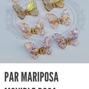 MARIPOSA MOBIBLE ROSA GLITTER