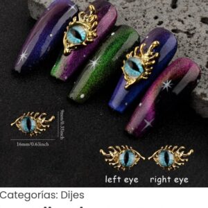 PAR DE DIJES OJOS DE GATO LOVELY