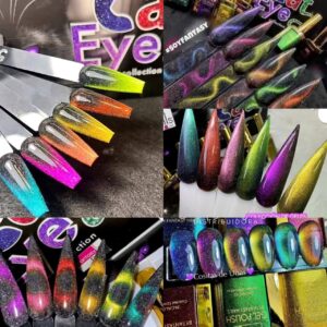 COLECCION DE GEL CAT EYE 6 PZS FANTASY NAILS