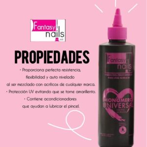 MONOMERO UNIVERSAL 4 oz y 8 oz FANTASY NAILS