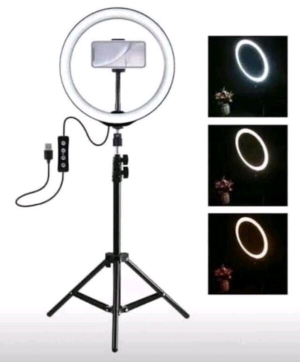 ARO DE LUZ CON PORTA CELULAR